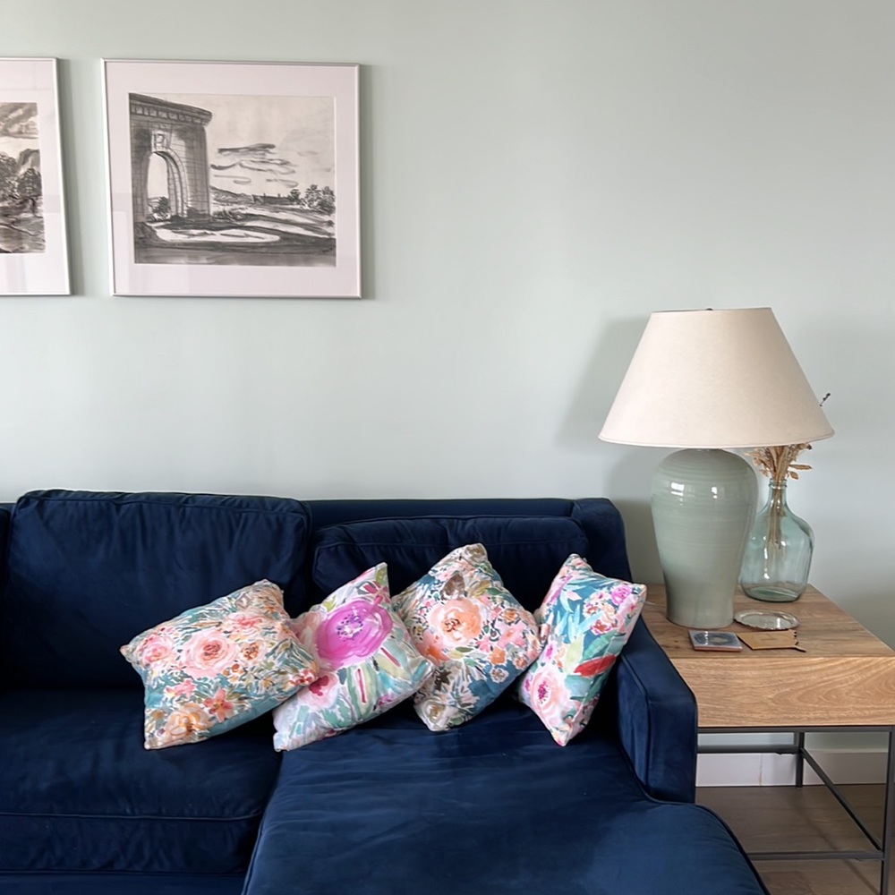 Floral Watercolor Throw Pillows 16 x 16 - pairs, single, or lot